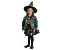 Role play set for kids Green Wizard (cape, hat), size 92/104 cm